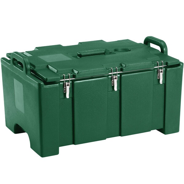 Cambro 100MPC519 Camcarrier® 100 Series Kentucky Green Top Loading 8" Deep Insulated Food Pan Carrier