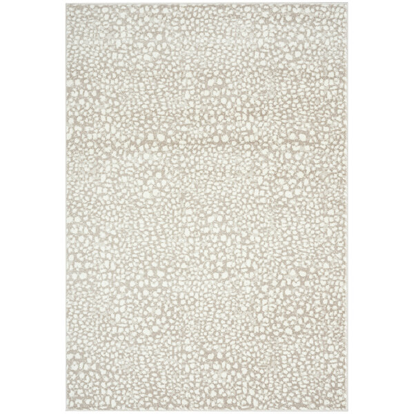 Abani Arto Collection 3' x 5' Cream / Beige Contemporary Cheetah Print