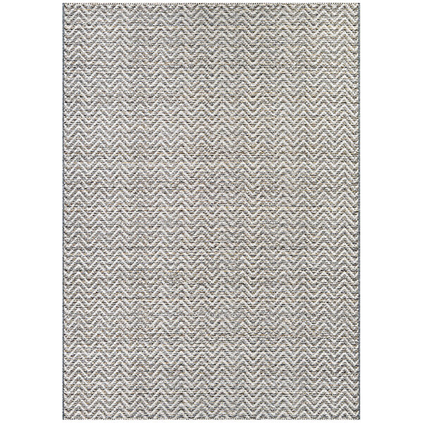 A Couristan Cape Marion area rug with a chevron pattern in light brown and ivory.