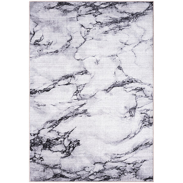 Abani Parker Collection 7' 9" x 10' 2" Cream / Gray Contemporary Marble Area Rug