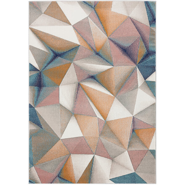 Abani Arto Collection Multicolor Contemporary Abstract 3D Geometric Area Rug