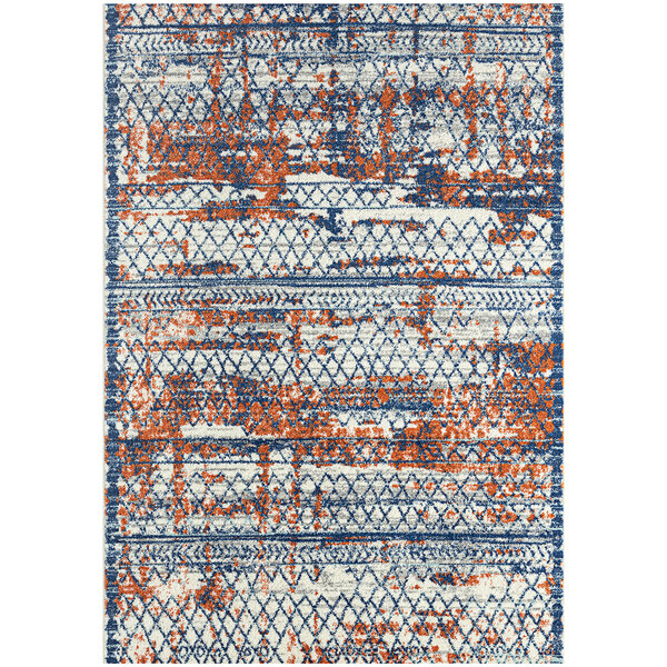Abani Casa Collection 4' x 6' Multicolor Contemporary Distressed Area Rug