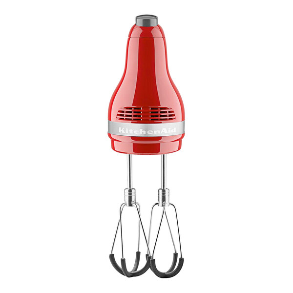 KitchenAid KHM6118ER Empire Red 6Speed Hand Mixer with Flex Edge