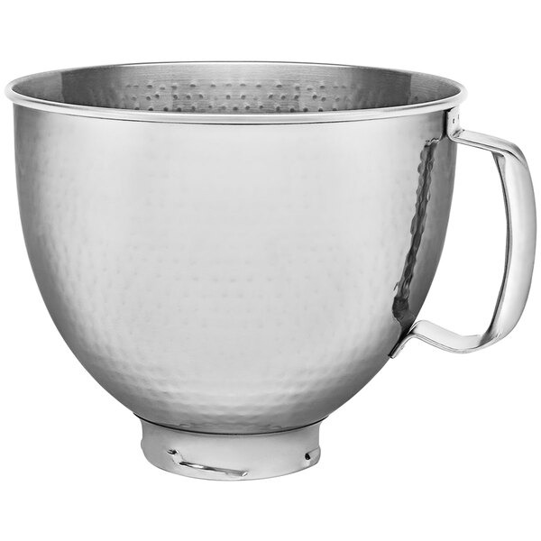 KitchenAid KSM5SSBHM 5 Qt. Hammered Stainless Steel Mixing Bowl with