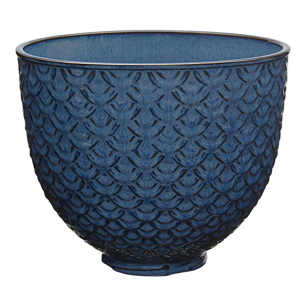 KitchenAid KSM2CB5TML 5 Qt. Blue Mermaid Textured Lace Ceramic Mixing