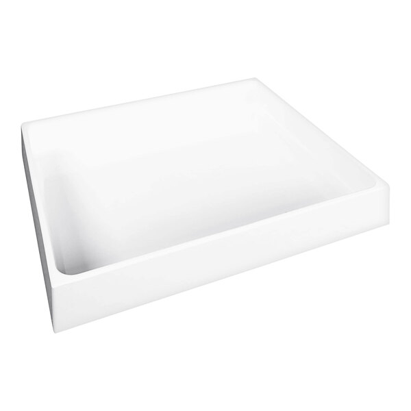 A white rectangular Elite Global Solutions melamine food pan.