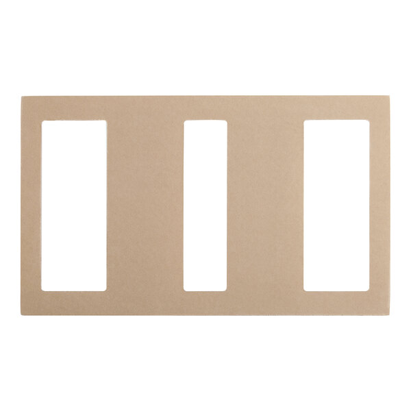 A white rectangular template with four rectangular holes.