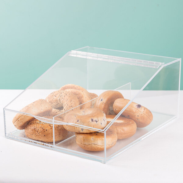 Cal-Mil 123 Classic Acrylic Food Bin with Removable Divider - 13" x 16" x 7"