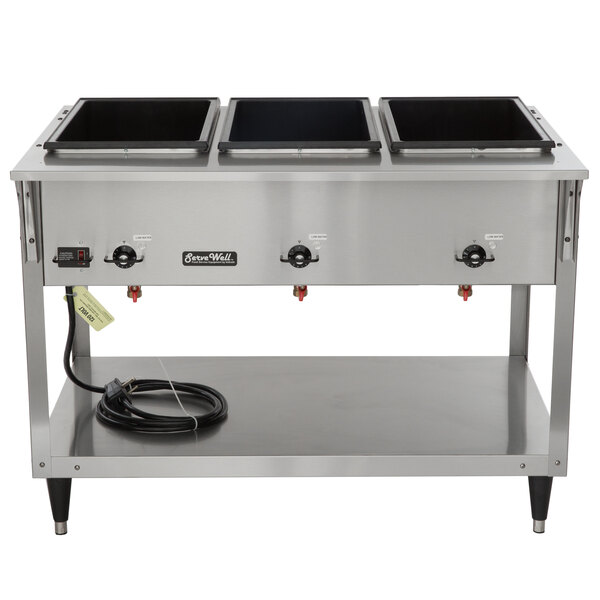 Vollrath 38213 ServeWell® SL Electric Three Pan Hot Food Table 120V