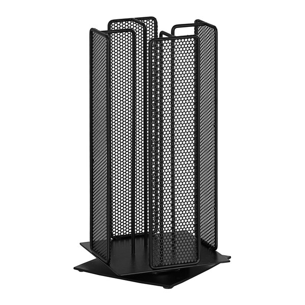 CalMil Camden Black Metal 4Section Revolving Countertop Cup / Lid