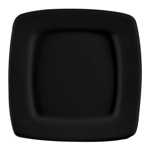 CAC R-S8QBK Clinton Color 8 7/8" Black Square in Square Plate - 24/Case
