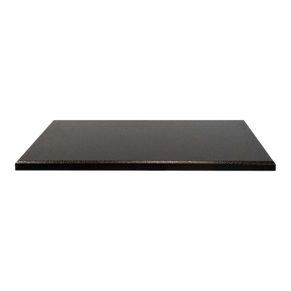 A rectangular Perfect Tables hammertone copper table top on a table with a white background.