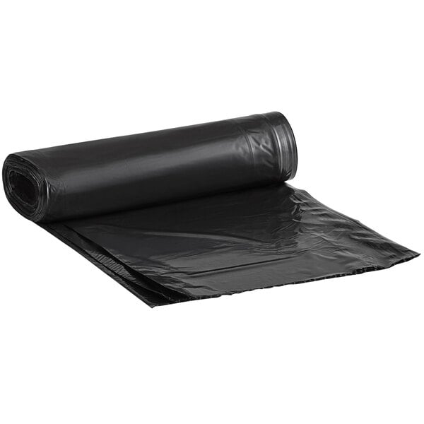 Lavex Li'l Herc 55-60 Gallon 1.2 Mil 38 x 58 Low Density Medium-Duty  Black Trash Bag / Can Liner - 100/Case