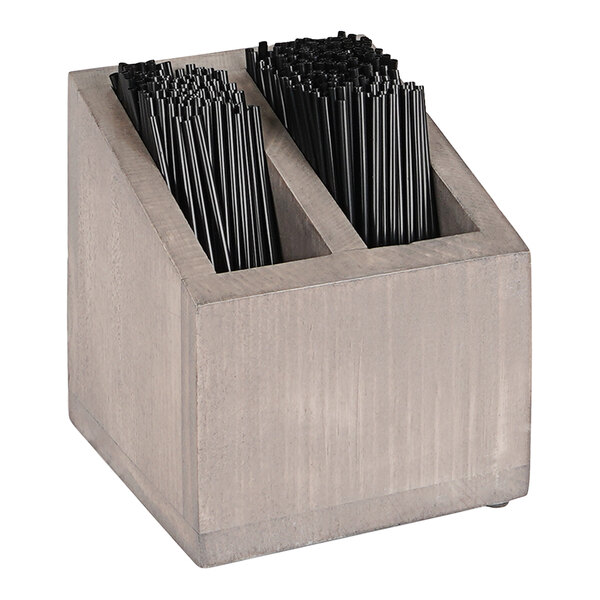 CalMil Aspen 5 1/4" x 5 1/4" x 5 1/2" 2Section GrayWashed Pine Wood