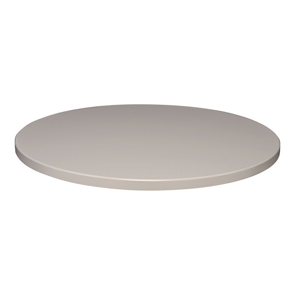 Perfect Tables 42" Indoor Round Smooth Stone Gray Table Top