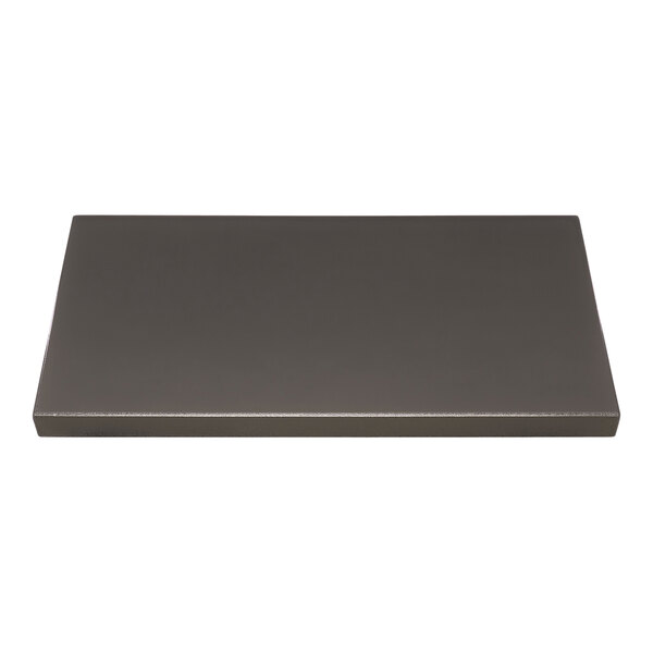 A rectangular Perfect Tables anthracite table top on a white background.
