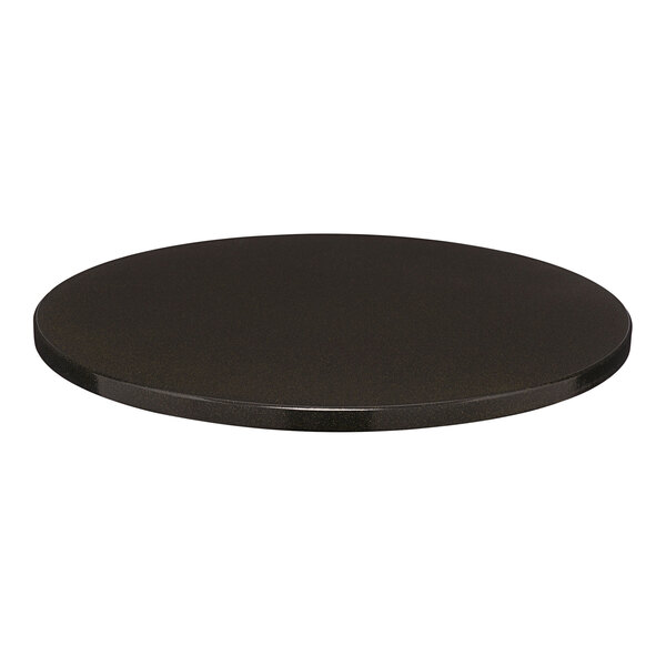 Perfect Tables 30" Outdoor Round Smooth Black with Gold Sparkle Table Top