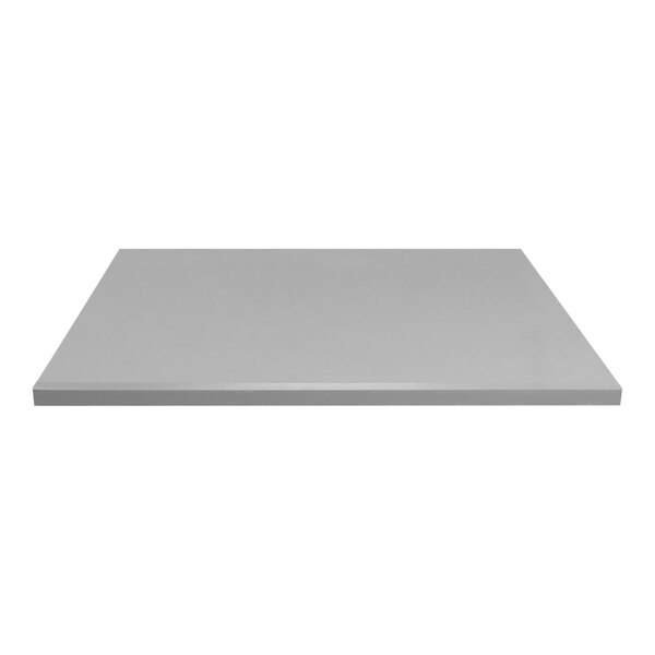 A gray square granite table top.