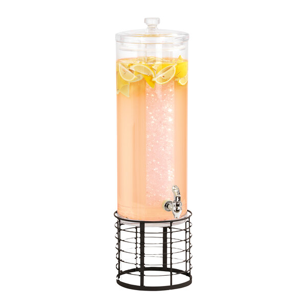 CalMil Madison 3 Gallon Round Beverage Dispenser with Ice Chamber and