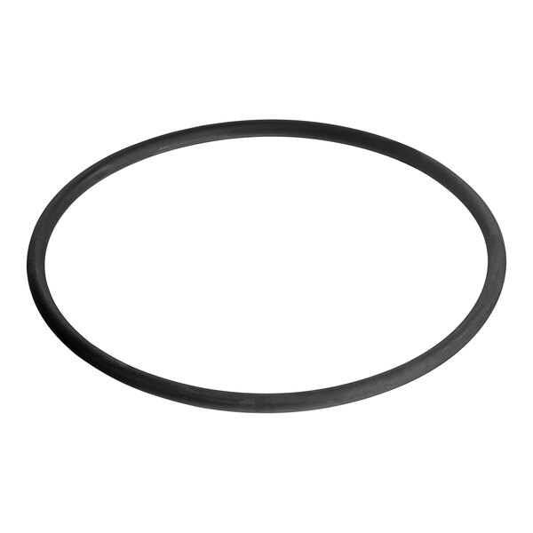 A black rubber ring with a circle on it.