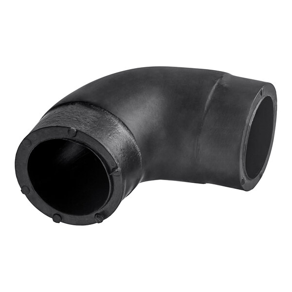 A black plastic pipe with nozzle on one end.