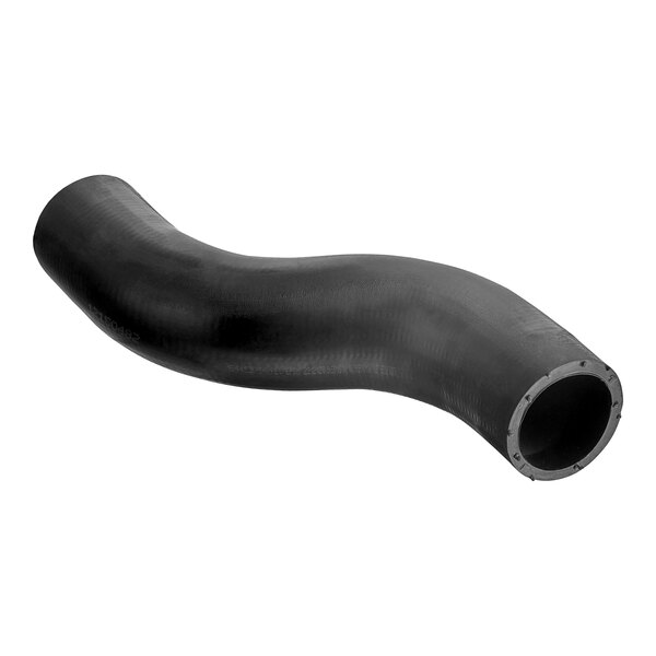 A black rubber tube with a curved end.