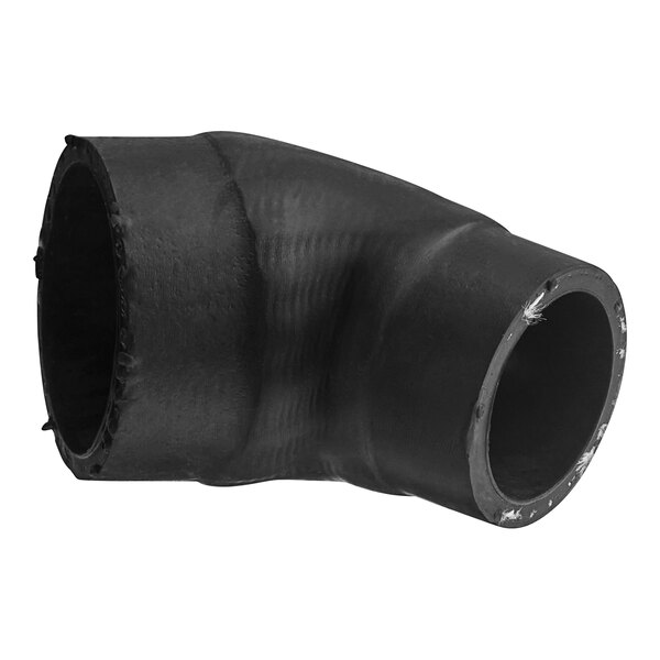 A black rubber pipe with a hole.