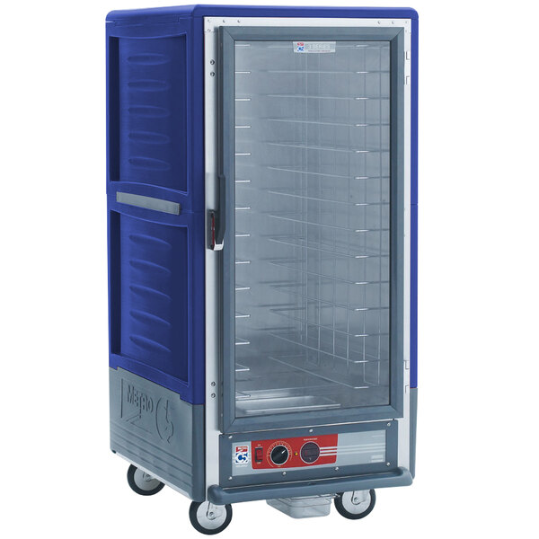 Metro C537-HFC-4-BU C5 3 Series Heated Holding Cabinet with Clear Door - Blue