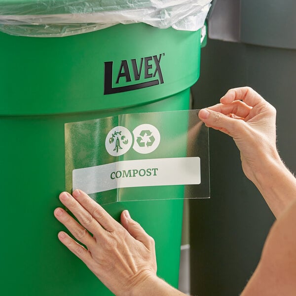 Lavex Waste Stream Label Kit with 7 7/8" x 4 5/8" Labels