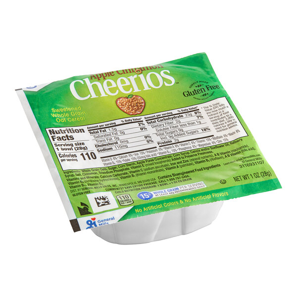 Apple Cinnamon Cheerios Cereal SingleServe Bowlpak 1 oz. 96/Case