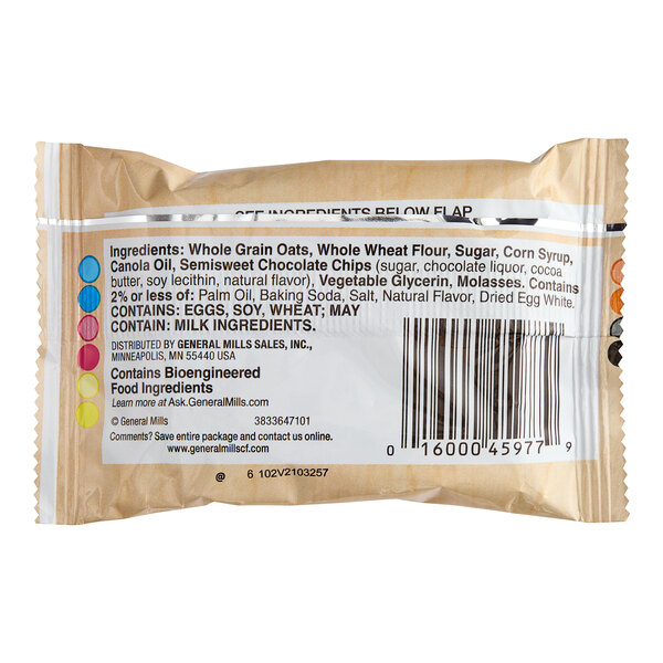 Betty Crocker Chocolate Chip Oatmeal Bar 1.24 oz. 144/Case