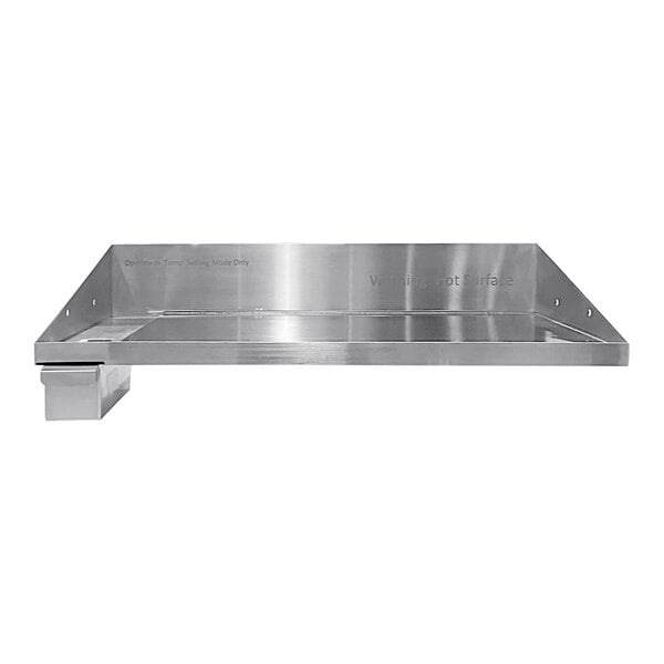 A Spring USA stainless steel countertop griddle range attachment.
