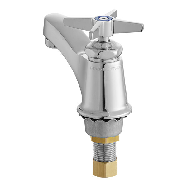 Chicago Faucets 700COLDABCP DeckMounted SingleHole SingleSupply Faucet with Cast Brass Spout