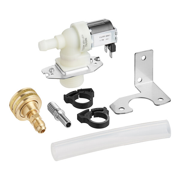 A Bunn solenoid valve kit with brass fittings.