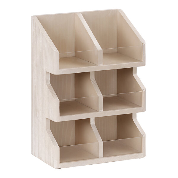 Cal-Mil Newport 3-Tier 6-Section White-Washed Pine Wood Condiment ...