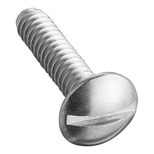 A close-up of a Bunn stainless steel head screw.