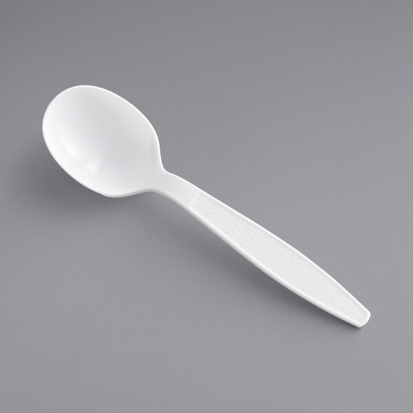 Visions Bulk White Plastic Soup Spoons (1000/Case)