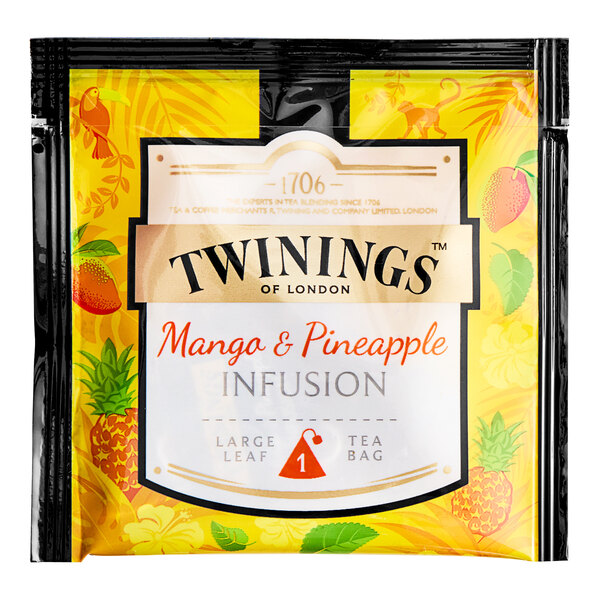 Twinings Mango & Pineapple Infusion Large Leaf Pyramid Tea Sachets