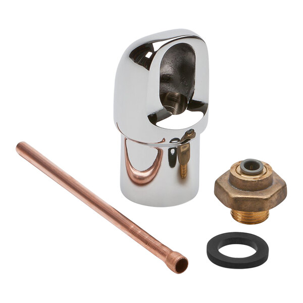 An Elkay vandal-resistant bubbler kit with a copper pipe and a metal object.