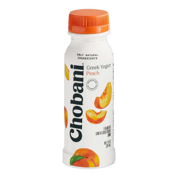 Chobani LowFat Peach Greek Yogurt Drink 7 fl. oz. 8/Case