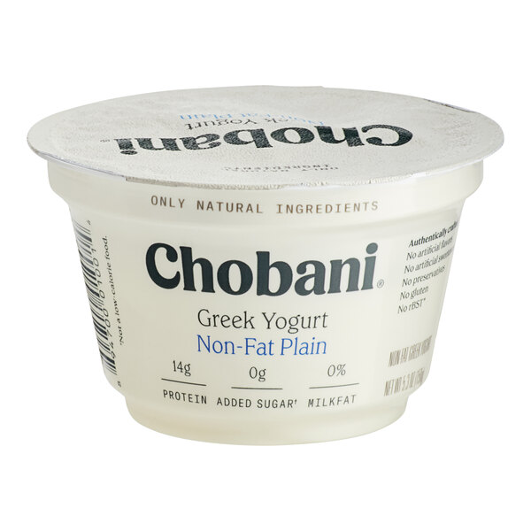 Chobani NonFat Plain Greek Yogurt 5.3 oz. 12/Case