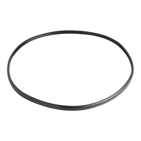 A black circular oven seal.
