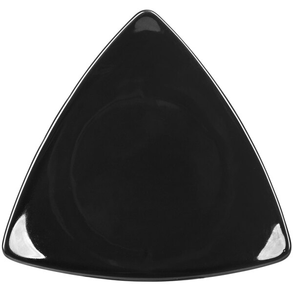 CAC TRG-23BK Festiware Triangle Flat Plate 12 1/2" - Black - 12/Case