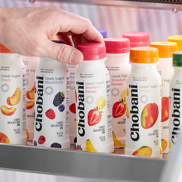 Chobani LowFat Strawberry Banana Greek Yogurt Drink 7 fl. oz. 8/Case