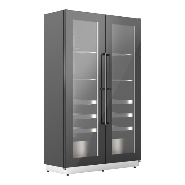 Enofrigo A1MBRMVPUN Miami Blanc and Rouge 132Bottle Two Section Black