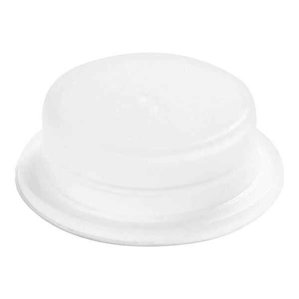 An American Metalcraft white plastic plate cover plug over a white plate.