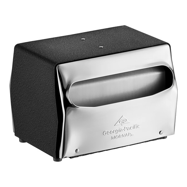 Dixie 200 Capacity Black Fullfold TwoSided Tabletop Napkin Dispenser