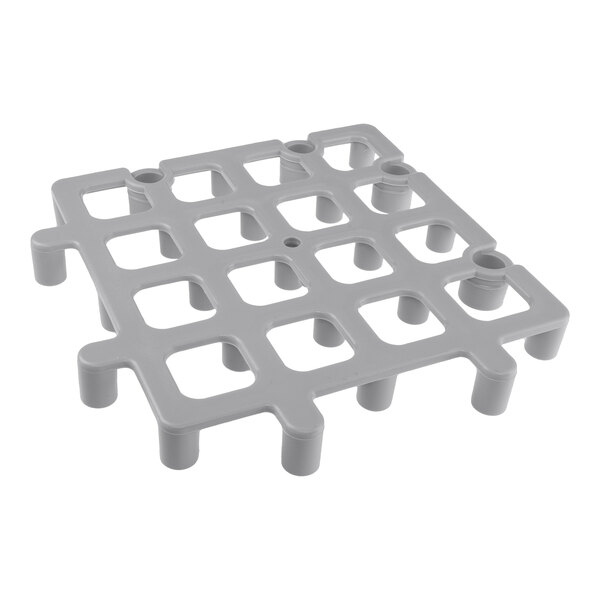 A grey plastic grid with holes.