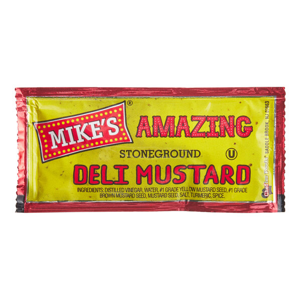 Mike's Amazing Stoneground Deli Mustard Packet 9 Gram 500/Case
