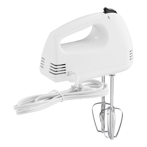 Proctor Silex Easy Mix White 5 Speed Hand Mixer with Beaters 62515G